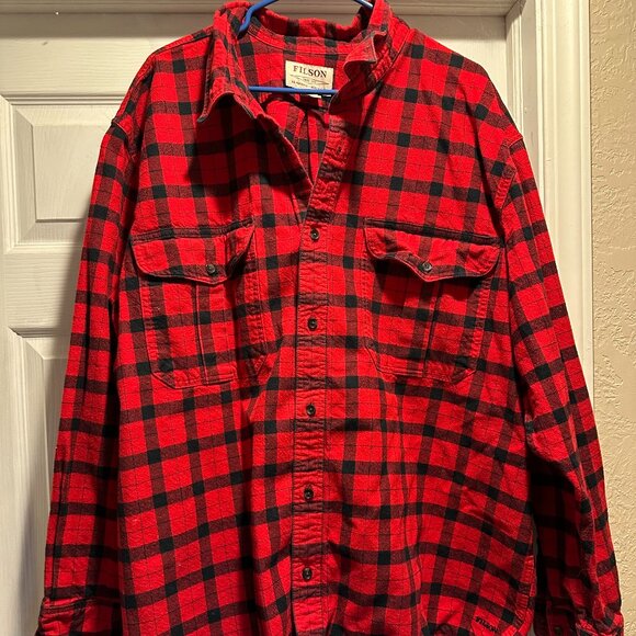Filson Alaskan Guide Shirt Red/Black Shirt - Picture 1 of 3